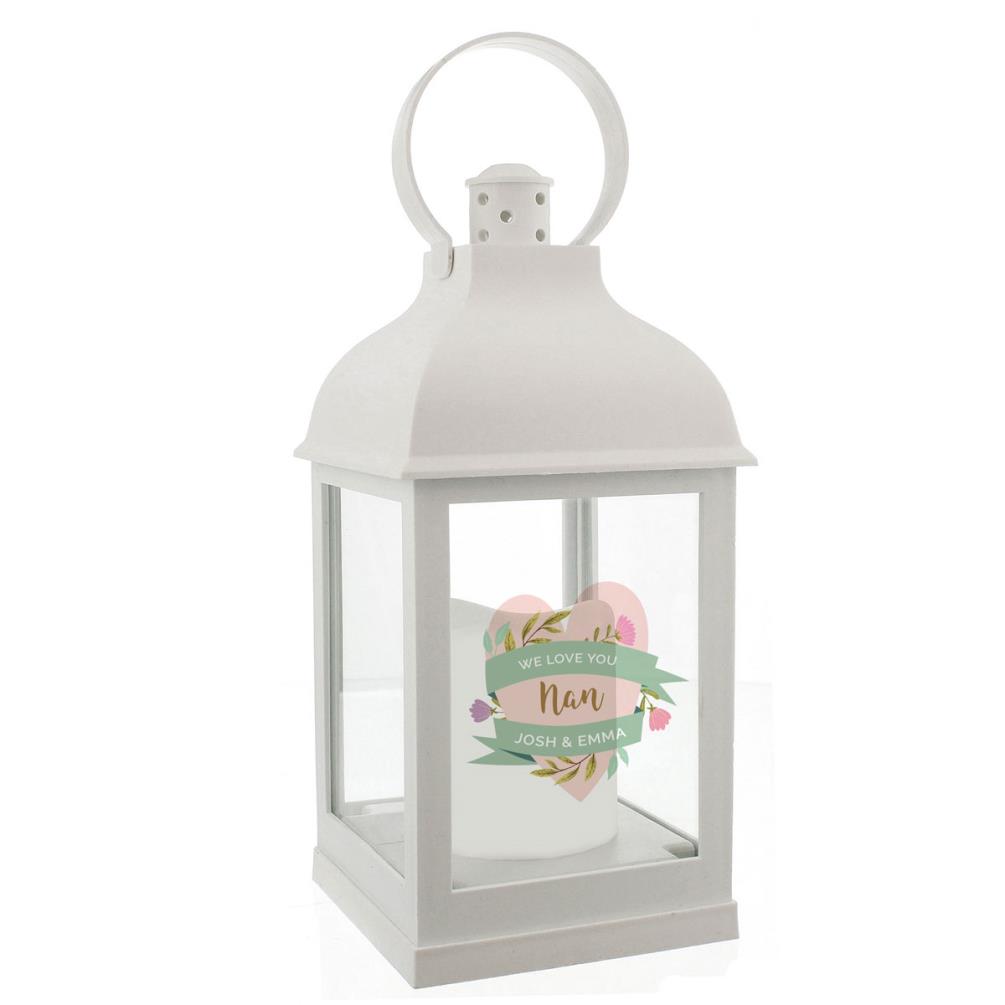 Personalised Floral White Lantern £15.29